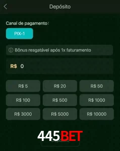 deposits 445BET